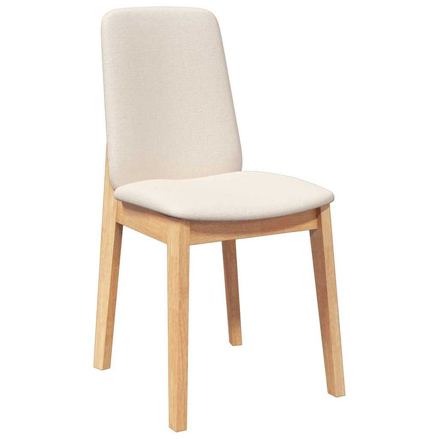 Eetkamerstoelen met kussens 2 st massief hout rubber