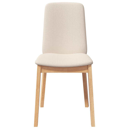 Eetkamerstoelen met kussens 2 st massief hout rubber