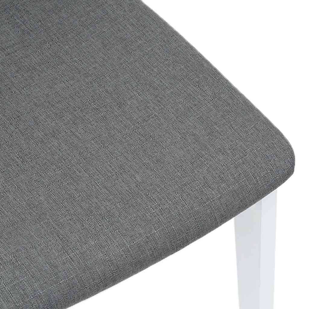 Eetkamerstoelen met kussens 2 st massief hout rubber wit