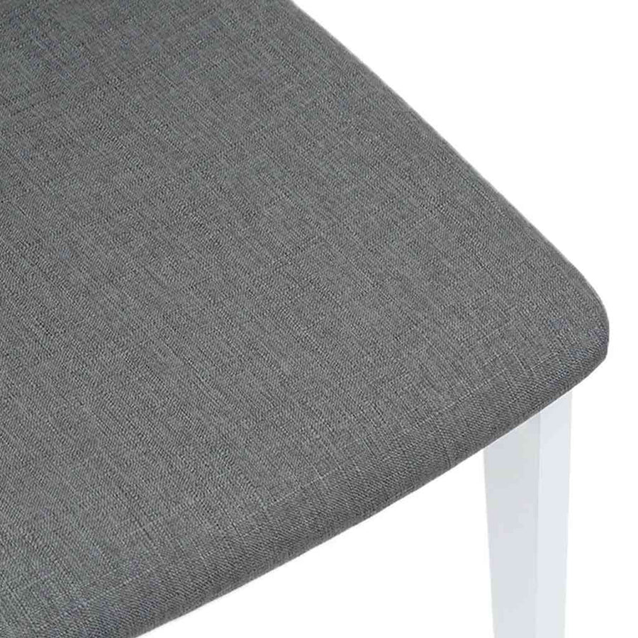 Eetkamerstoelen met kussens 2 st massief hout rubber wit