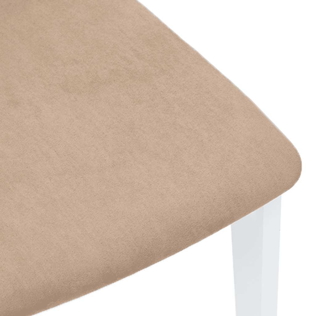 Eetkamerstoelen met kussens 2 st massief hout rubber wit