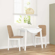 Eetkamerstoelen set 2 st massief rubberhout wit