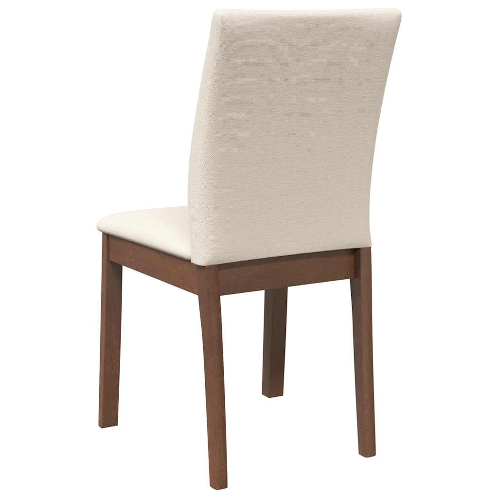 Eetkamerstoelen met kussens 2 st massief hout rubber bruin