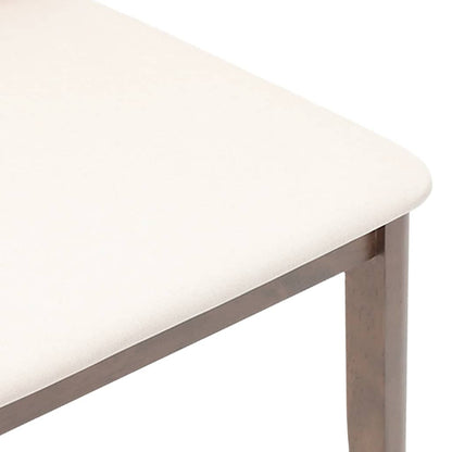 Eetkamerstoelen met kussens 2 st massief hout rubber bruin
