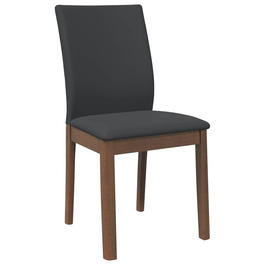 Eetkamerstoelen met kussens 2 st massief hout rubber bruin