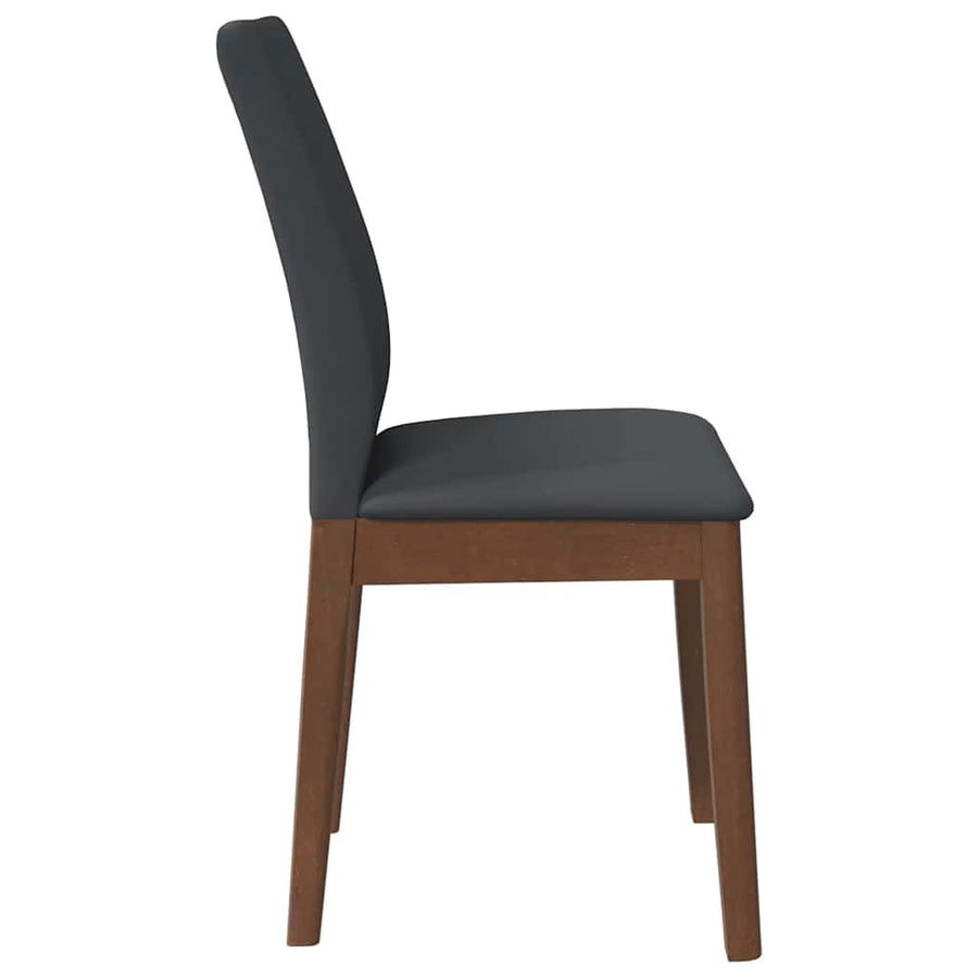 Eetkamerstoelen met kussens 2 st massief hout rubber bruin