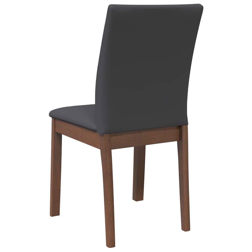 Eetkamerstoelen met kussens 2 st massief hout rubber bruin