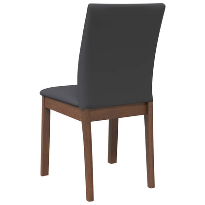 Eetkamerstoelen met kussens 2 st massief hout rubber bruin