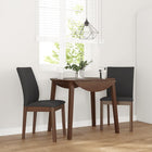 Eetkamerstoelen 2 st massief rubberhout bruin