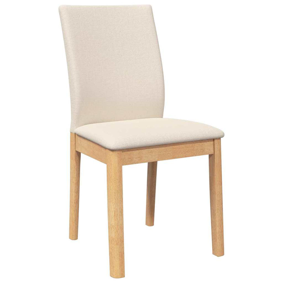 Eetkamerstoelen met kussens 2 st massief hout rubber