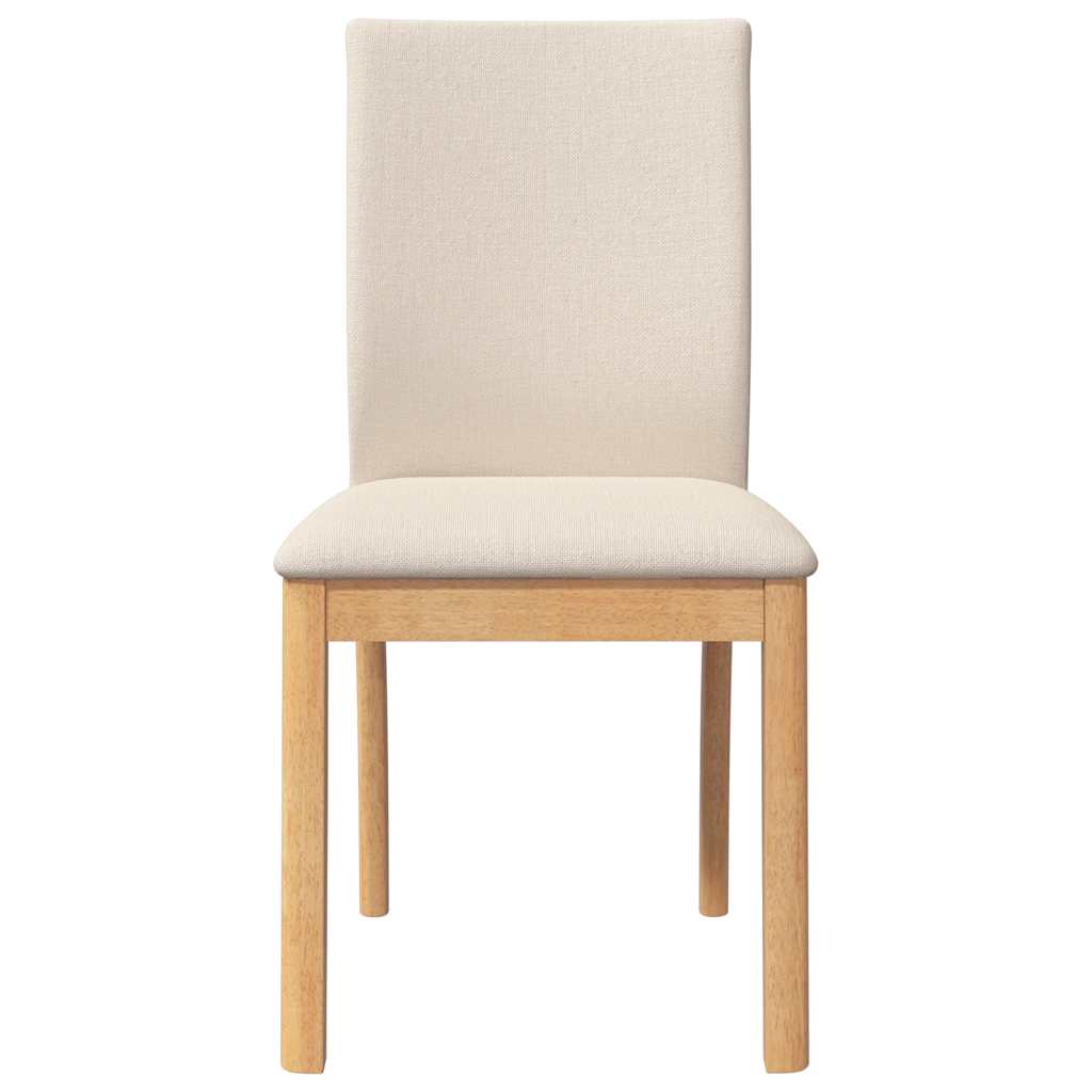 Eetkamerstoelen met kussens 2 st massief hout rubber