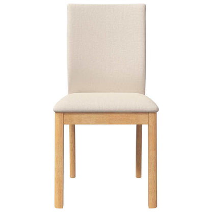 Eetkamerstoelen met kussens 2 st massief hout rubber