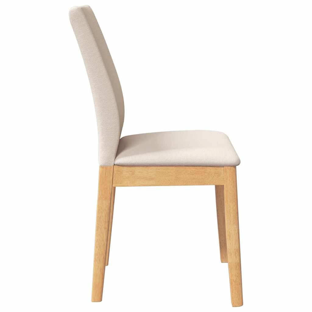 Eetkamerstoelen met kussens 2 st massief hout rubber