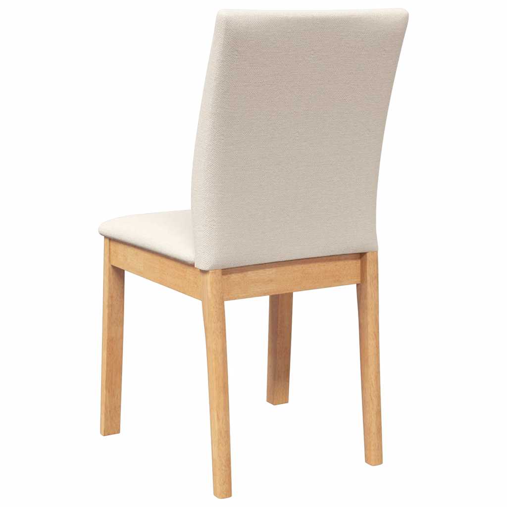 Eetkamerstoelen met kussens 2 st massief hout rubber