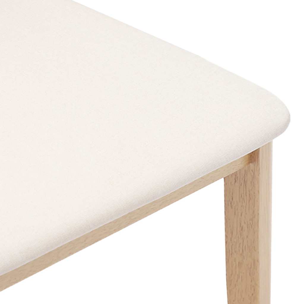 Eetkamerstoelen met kussens 2 st massief hout rubber