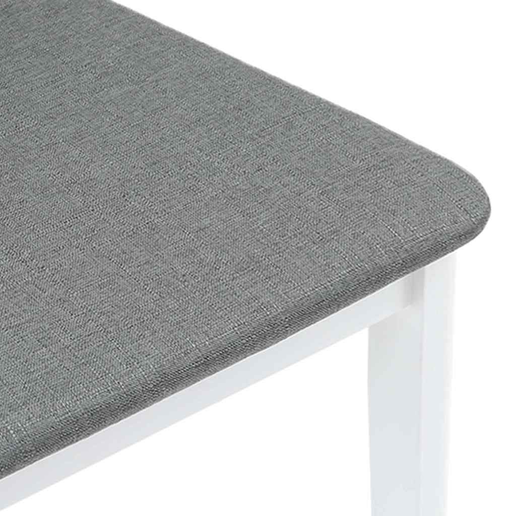 Eetkamerstoelen met kussens 2 st massief hout rubber wit