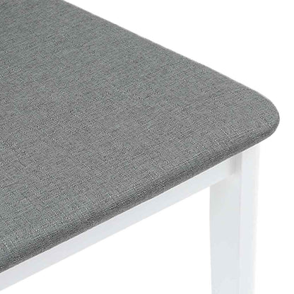 Eetkamerstoelen met kussens 2 st massief hout rubber wit