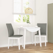 Eetkamerstoelen 2 st massief rubberhout wit