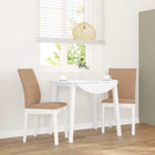 Eetkamerstoelen 2 st massief rubberhout wit