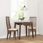 Eetkamerstoelen 2 st massief rubberhout bruin