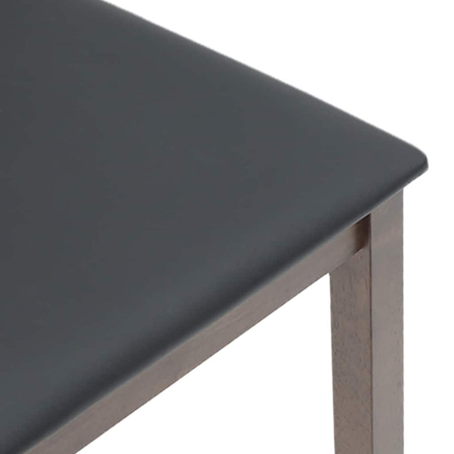 Eetkamerstoelen Met Kussens Massief Hout Rubber Bruin en zwart
