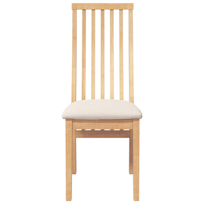 Eetkamerstoelen met kussens 2 st massief hout rubber