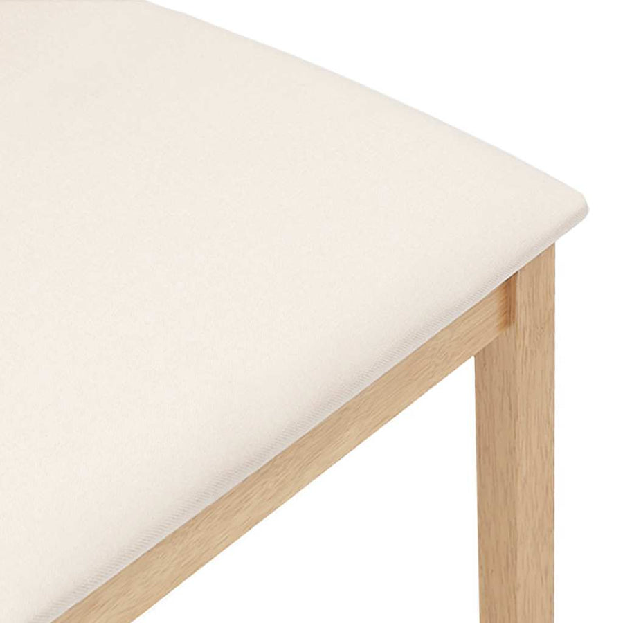Eetkamerstoelen met kussens 2 st massief hout rubber