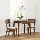 Dining chairs with cushions 2 pcs solid rubberwood brown