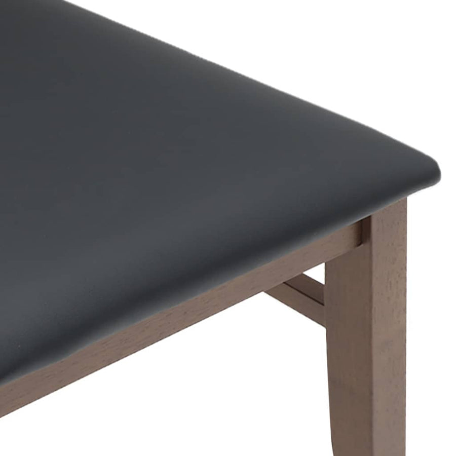 Eetkamerstoelen Met Kussens Massief Hout Rubber Bruin en zwart