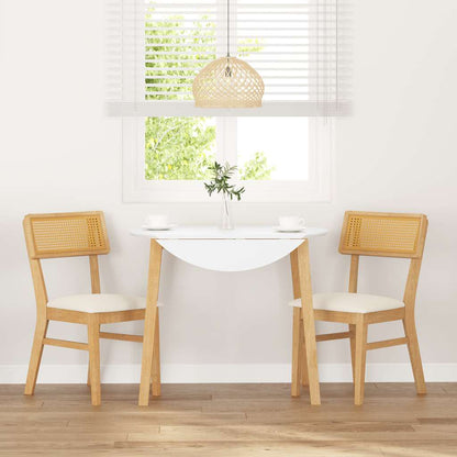 Eetkamerstoelen Met Kussens Massief Hout Rubber Naturel en licht