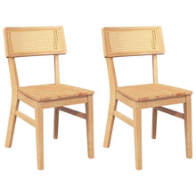 Eetkamerstoelen Massief Hout Rubber Naturel