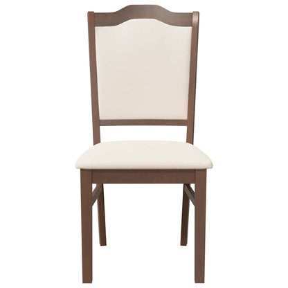 Eetkamerstoelen met kussens 2 stuks bruin massief hout rubber