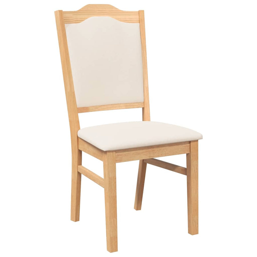 Eetkamerstoelen met kussens 2 stuks massief hout rubber