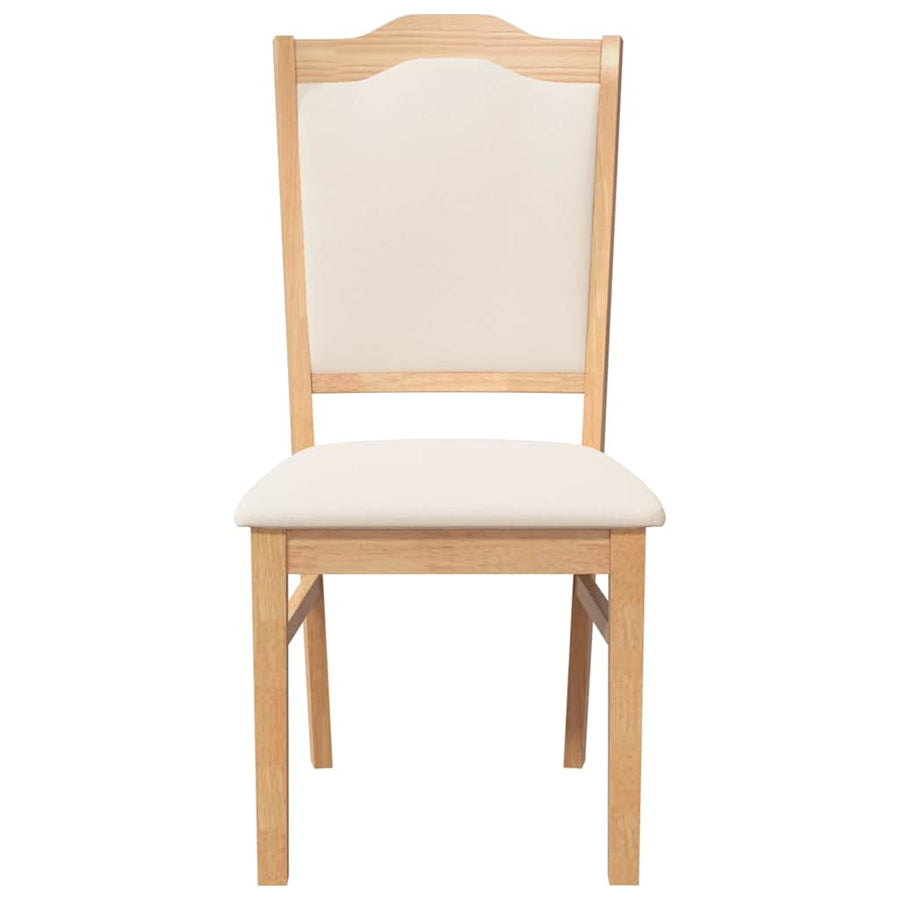 Eetkamerstoelen met kussens 2 stuks massief hout rubber