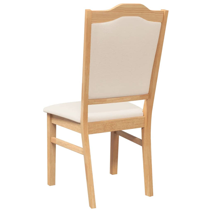 Eetkamerstoelen met kussens 2 stuks massief hout rubber