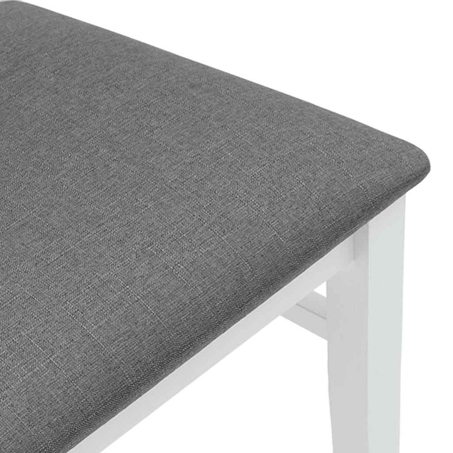 Eetkamerstoelen met kussens 2 stuks wit massief hout rubber