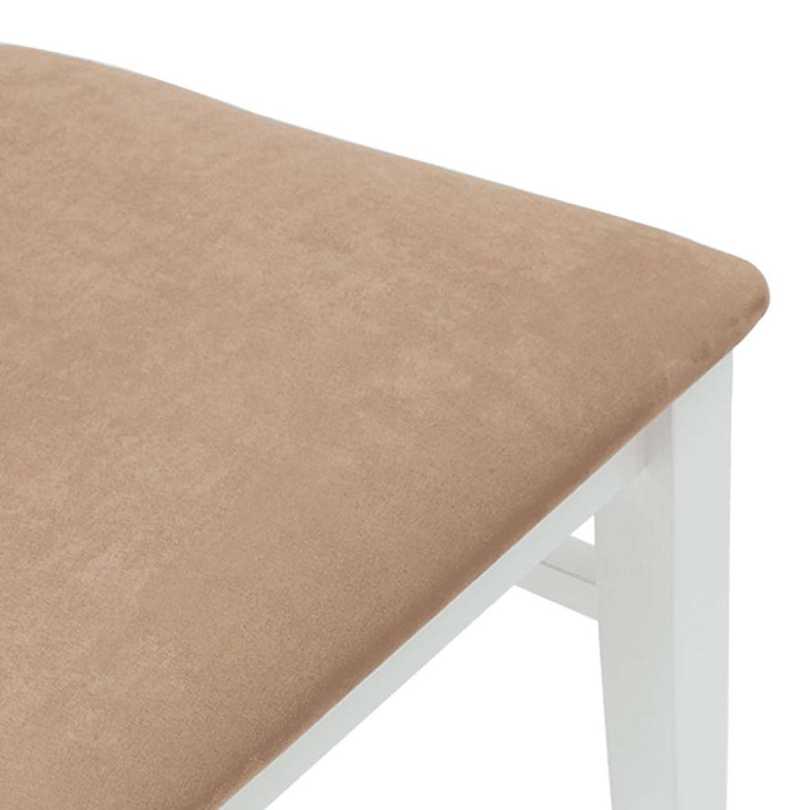 Eetkamerstoelen met kussens 2 stuks wit massief hout rubber