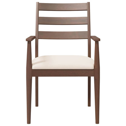 Eetkamerstoelen met kussens 2 stuks bruin massief hout rubber