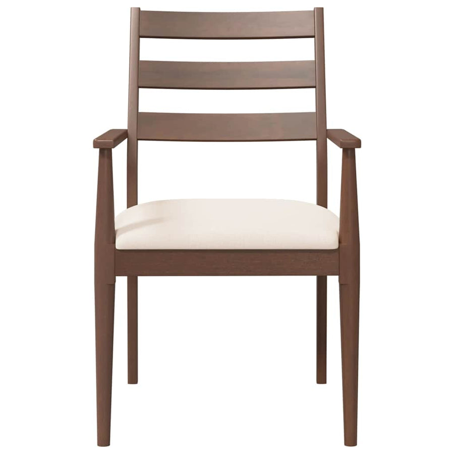 Eetkamerstoelen met kussens 2 stuks bruin massief hout rubber