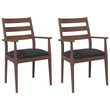 Eetkamerstoelen met kussens 2 stuks bruin massief hout rubber