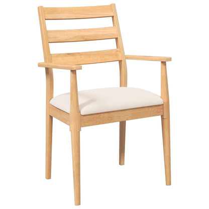 Eetkamerstoelen met kussens 2 stuks massief hout rubber