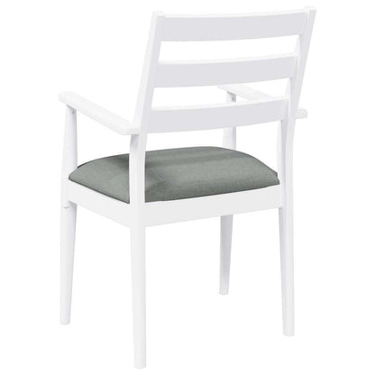 Eetkamerstoelen met kussens 2 stuks wit massief hout rubber