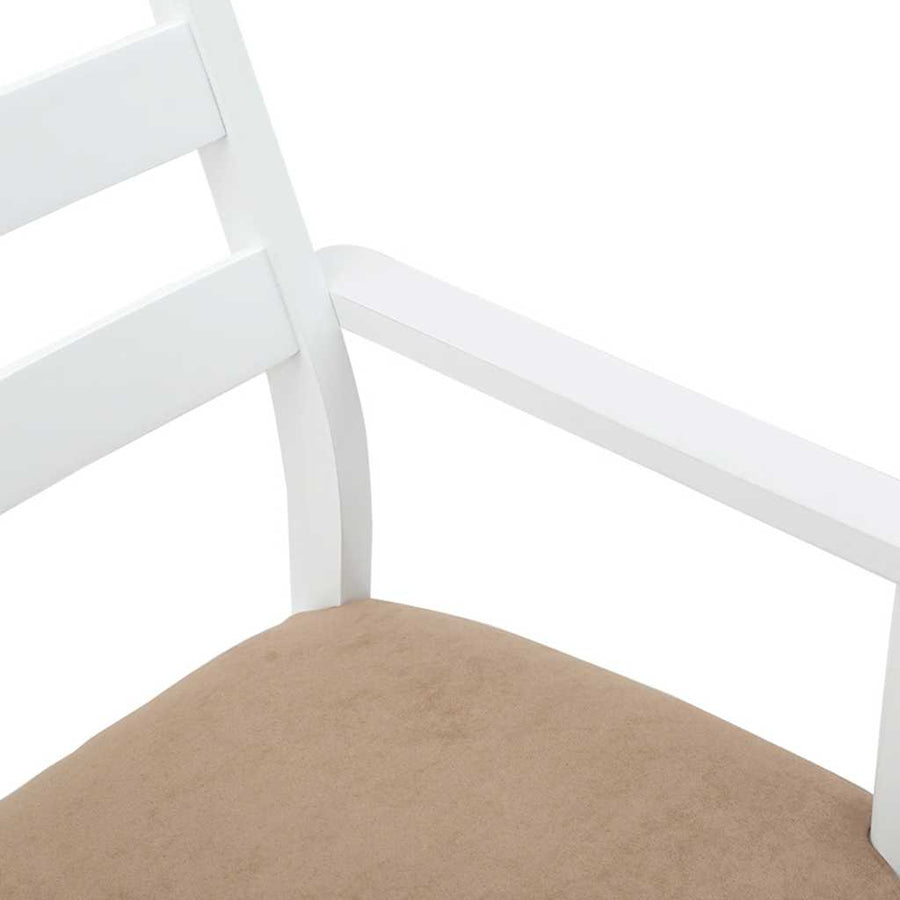 Eetkamerstoelen met kussens 2 stuks wit massief hout rubber