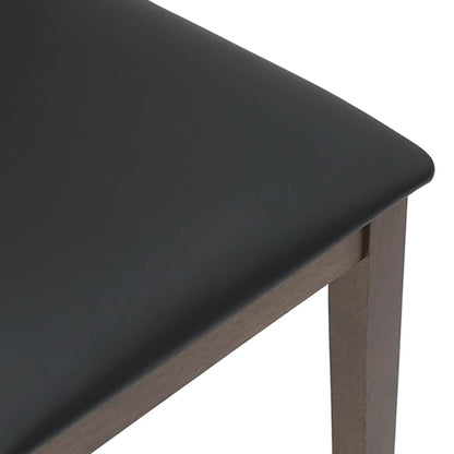 Eetkamerstoelen Met Kussens 2 St Massief Hout Rubber Bruin en zwart