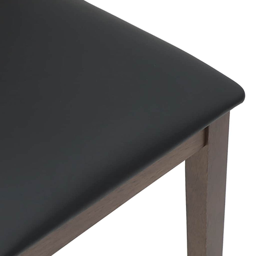 Eetkamerstoelen Met Kussens 2 St Massief Hout Rubber Bruin en zwart