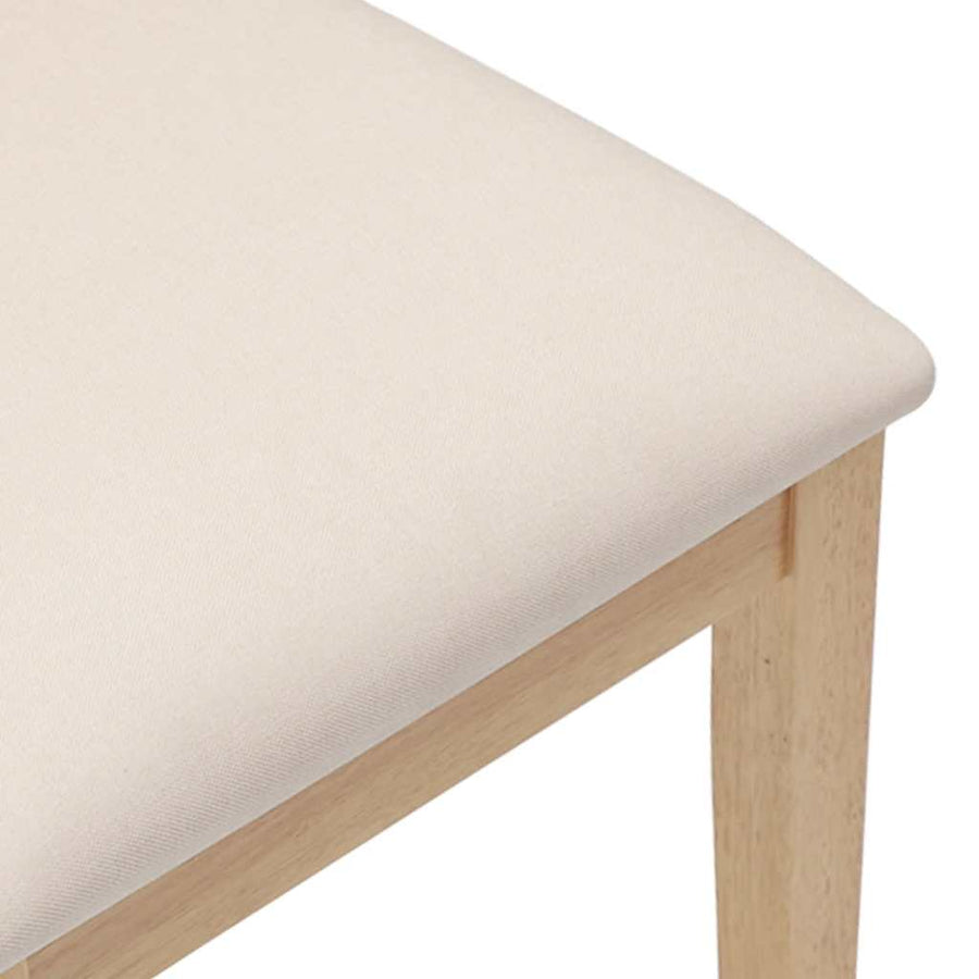 Eetkamerstoelen met kussens 2 st massief hout rubber