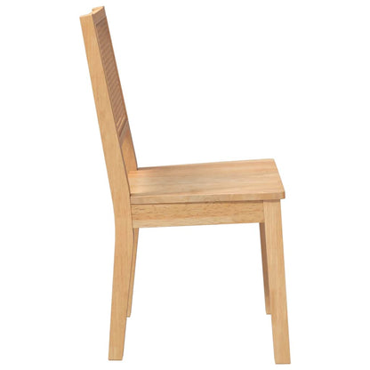 Eetkamerstoelen 2 st massief hout rubber