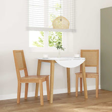 Eetkamerstoelen 2 st massief hout rubber