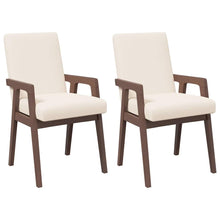 Eetkamerstoelen met kussens 2 stuks bruin massief hout rubber