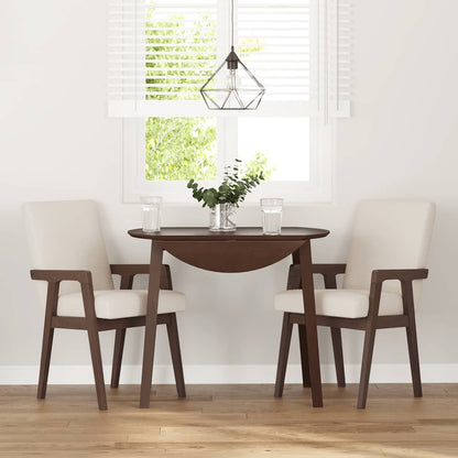 Eetkamerstoelen met kussens 2 stuks bruin massief hout rubber